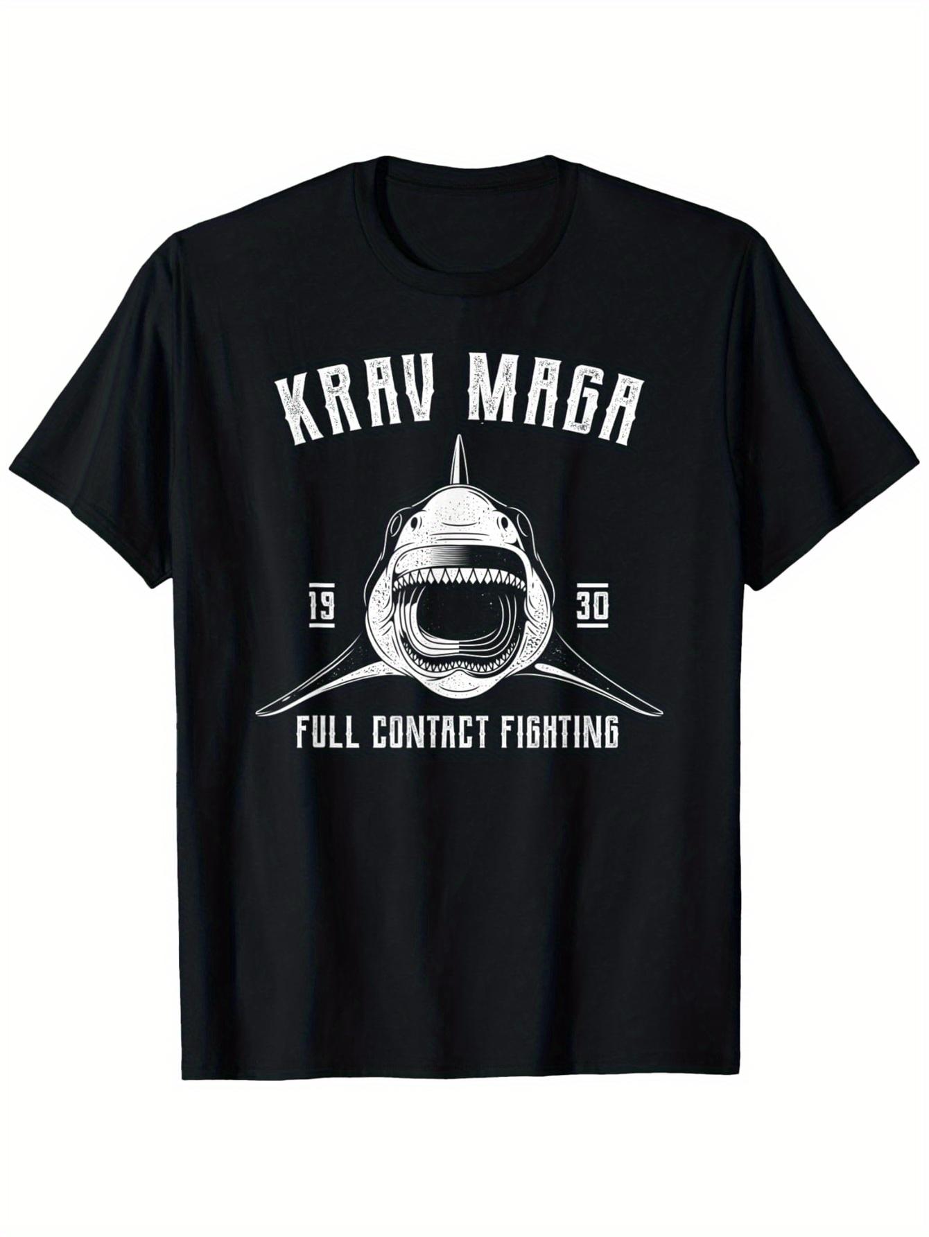 With Krav Maga shark printbreathable summer cotton round neck short sleeve Tshirt S
With Krav Maga shark printbreathable summer cotton round neck short sleeve Tshirt S