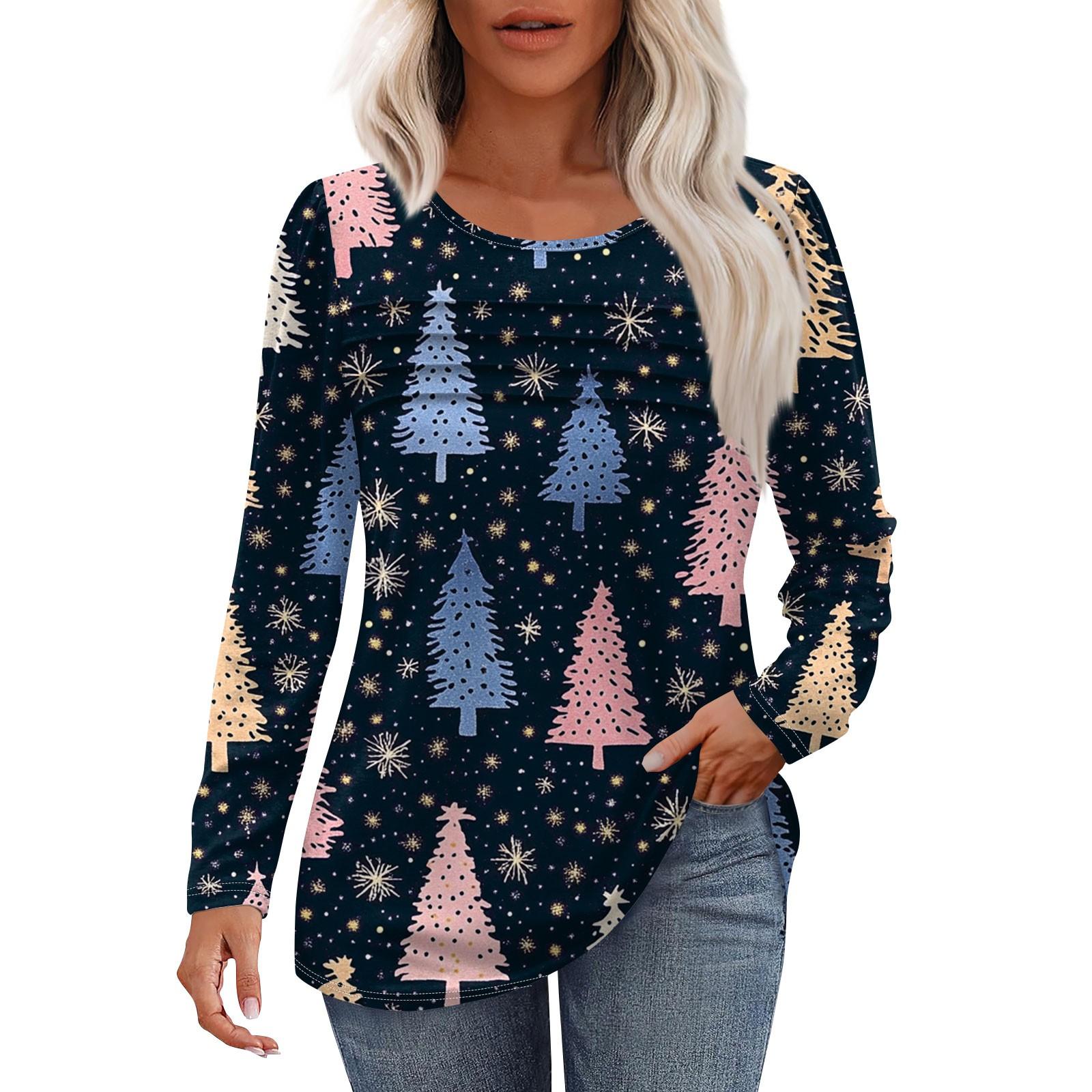 Женская модная повседневная рождественская футболка с круглым вырезом и длинными рукавами L
Женская модная повседневная рождественская футболка с круглым вырезом и длинными рукавами L