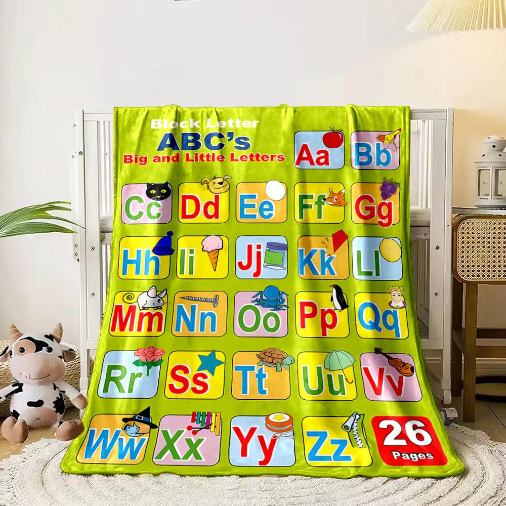 The pattern pairs uppercase and lowercase letters with corresponding images. for all seasons blanket lunch break throw gift 80cm x 120cm
The pattern pairs uppercase and lowercase letters with corresponding images. for all seasons blanket lunch break throw gift 80cm x 120cm