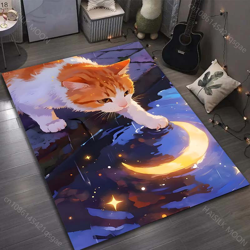 1PC Cat plays with moon reflection Carpet for Living Room Bedroom Sofa Home Decor Rus Non-slip Floor Mat Luxury Gift 40cm x 60cm
1PC Cat plays with moon reflection Carpet for Living Room Bedroom Sofa Home Decor Rus Non-slip Floor Mat Luxury Gift 40cm x 60cm