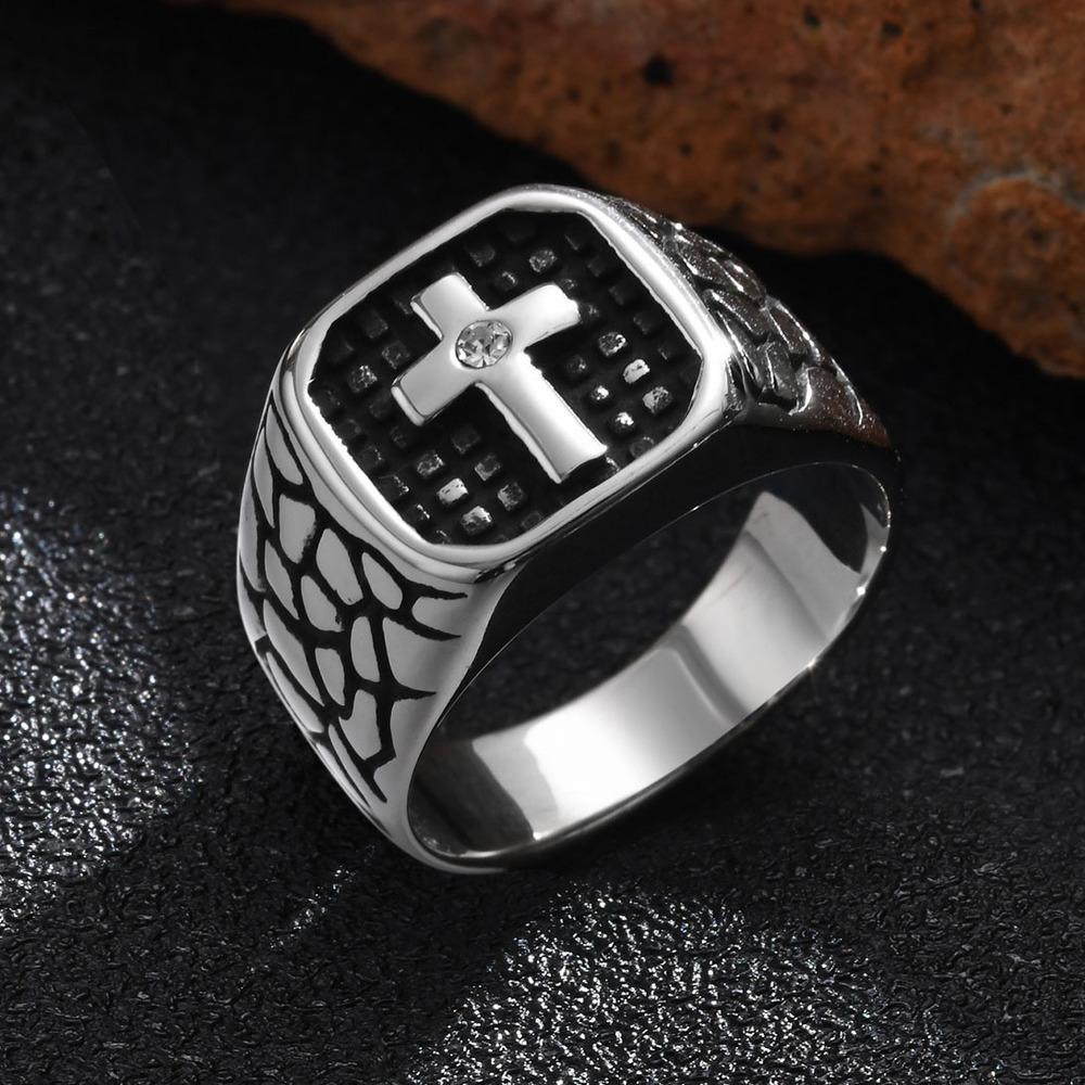 Vnox Bold Cross Signet Rings for Men,Crack Warrior Men s Faith Protect Stamp Finger Band, Vintage Viking Jewelry 11
Vnox Bold Cross Signet Rings for Men,Crack Warrior Men s Faith Protect Stamp Finger Band, Vintage Viking Jewelry 11