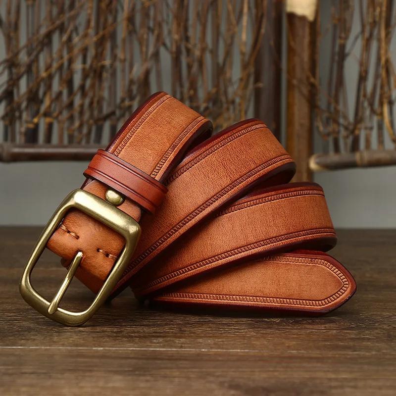 3.3CM Fashion Male Cowhide Genuine Leather Belt Luxury Embossing Designer Belts Men Copper Buckle Jeans Strap for Man Cowboy 125cm
3.3CM Fashion Male Cowhide Genuine Leather Belt Luxury Embossing Designer Belts Men Copper Buckle Jeans Strap for Man Cowboy 125cm