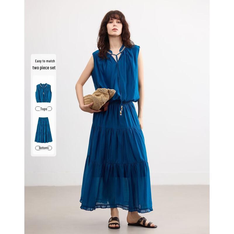 Demana Lyocell Sleeveless Retro Vacation Two-Piece Set S
Demana Lyocell Sleeveless Retro Vacation Two-Piece Set S