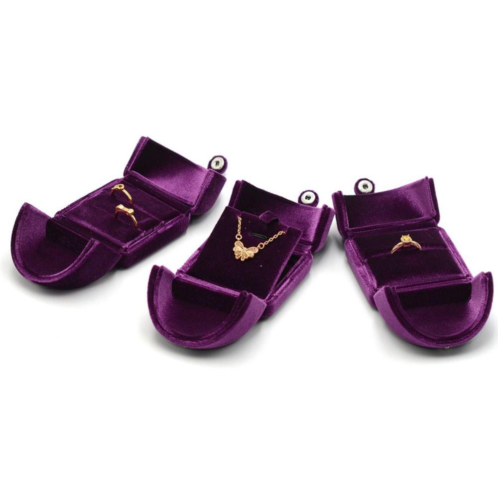 Solid Color Velvet Jewelry Box Luxury Jewelry Display Holder Elegant Necklace Bracelet Case Gift Purple Ring Box
Solid Color Velvet Jewelry Box Luxury Jewelry Display Holder Elegant Necklace Bracelet Case Gift Purple Ring Box
