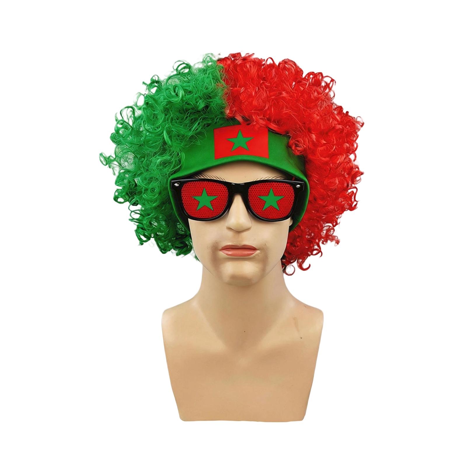 Colorful Fan Wig/ Set Hair Band And Glasses - Perfect For Cheering The Game. One Size
Colorful Fan Wig/ Set Hair Band And Glasses - Perfect For Cheering The Game. One Size