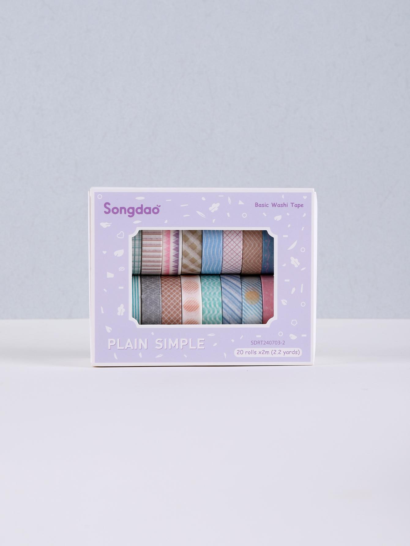 20rolls/Box Colorful Slim Washi Tape Set Masking Tape For Journaling, Scrapbooking And Notebooks Cute Stationery Washi Tape
20rolls/Box Colorful Slim Washi Tape Set Masking Tape For Journaling, Scrapbooking And Notebooks Cute Stationery Washi Tape