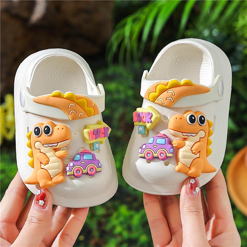 Childrens Slippers Kids Sandals Soft Anti-Skid Cartoon Dinosaur DIY Design Indoor Anti-Slip Boys And Girls Beach Shoes Summer 24
Childrens Slippers Kids Sandals Soft Anti-Skid Cartoon Dinosaur DIY Design Indoor Anti-Slip Boys And Girls Beach Shoes Summer 24