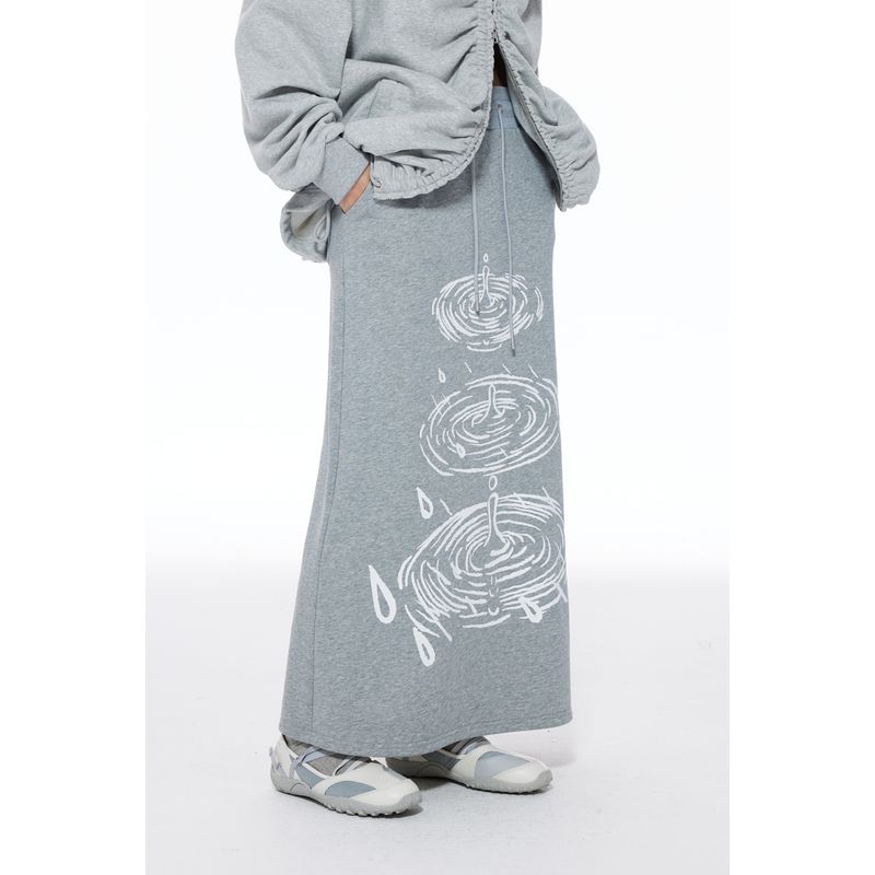 Raindrop Vortex Thelight Original Print Casual Hoodie Skirt Retro All-Match A- line Skirt Melange Gray Grey L
Raindrop Vortex Thelight Original Print Casual Hoodie Skirt Retro All-Match A- line Skirt Melange Gray Grey L