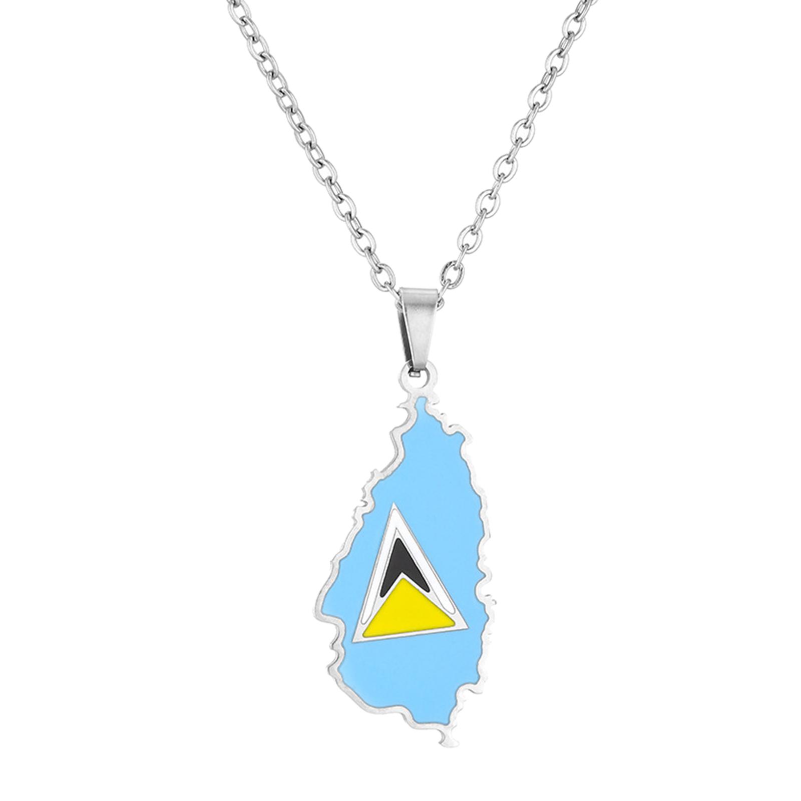 Unique Saint Lucia Map Pendant Necklace Adjustable Chain Length Necklace Alloy Material Suitable for the Fashion Outfits серебряный
Unique Saint Lucia Map Pendant Necklace Adjustable Chain Length Necklace Alloy Material Suitable for the Fashion Outfits серебряный