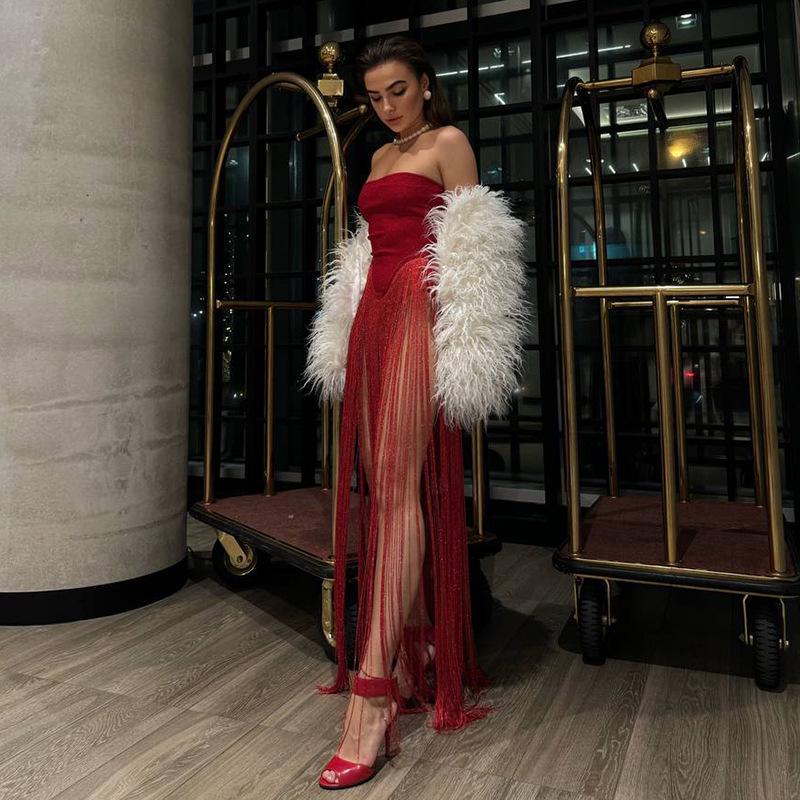 European & American Chic Tassel Patchwork Bandeau Jumpsuit - New Summer Party Style XL червоний
European & American Chic Tassel Patchwork Bandeau Jumpsuit - New Summer Party Style XL червоний