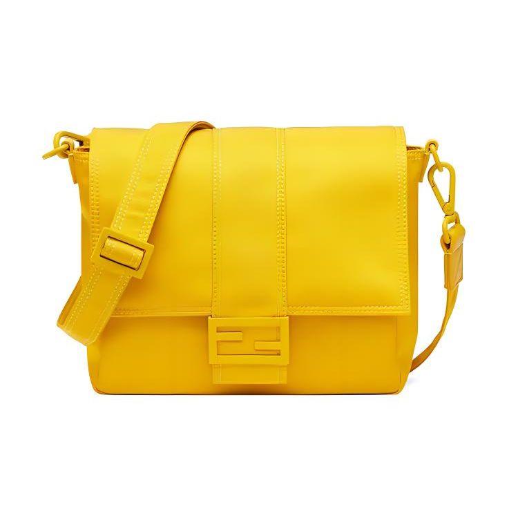 Fendi Baguette FF Buckle Nylon Leather Polyester Messenger Shoulder Bag Medium Men bags Yellow 7VA537AG0PF03PF Basic Set (Bag+Dust Bag)
Fendi Baguette FF Buckle Nylon Leather Polyester Messenger Shoulder Bag Medium Men bags Yellow 7VA537AG0PF03PF Basic Set (Bag+Dust Bag)