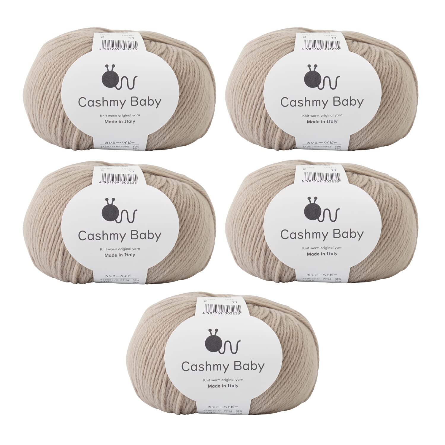 Knitworm Cashmere Baby 5 Medium 50g Microfiber Nylon Yarn, Balls, Weight, (Approx. 145m), 50% Acrylic, 50% (2. Beige)
Knitworm Cashmere Baby 5 Medium 50g Microfiber Nylon Yarn, Balls, Weight, (Approx. 145m), 50% Acrylic, 50% (2. Beige)