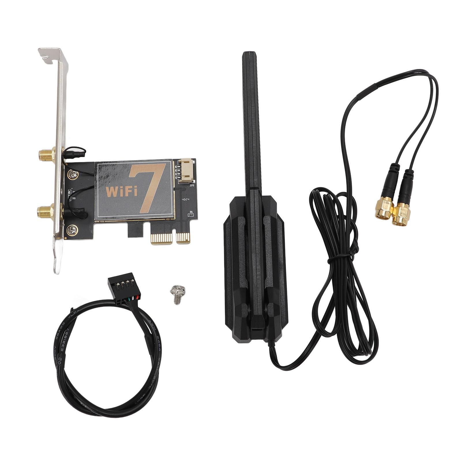 PCIE Network Card Wireless Fidelity 7 5400Mbps 2.4G 5G 6G Tri Band PCIex1 Network Adapter for Win With 8D antenna
PCIE Network Card Wireless Fidelity 7 5400Mbps 2.4G 5G 6G Tri Band PCIex1 Network Adapter for Win With 8D antenna