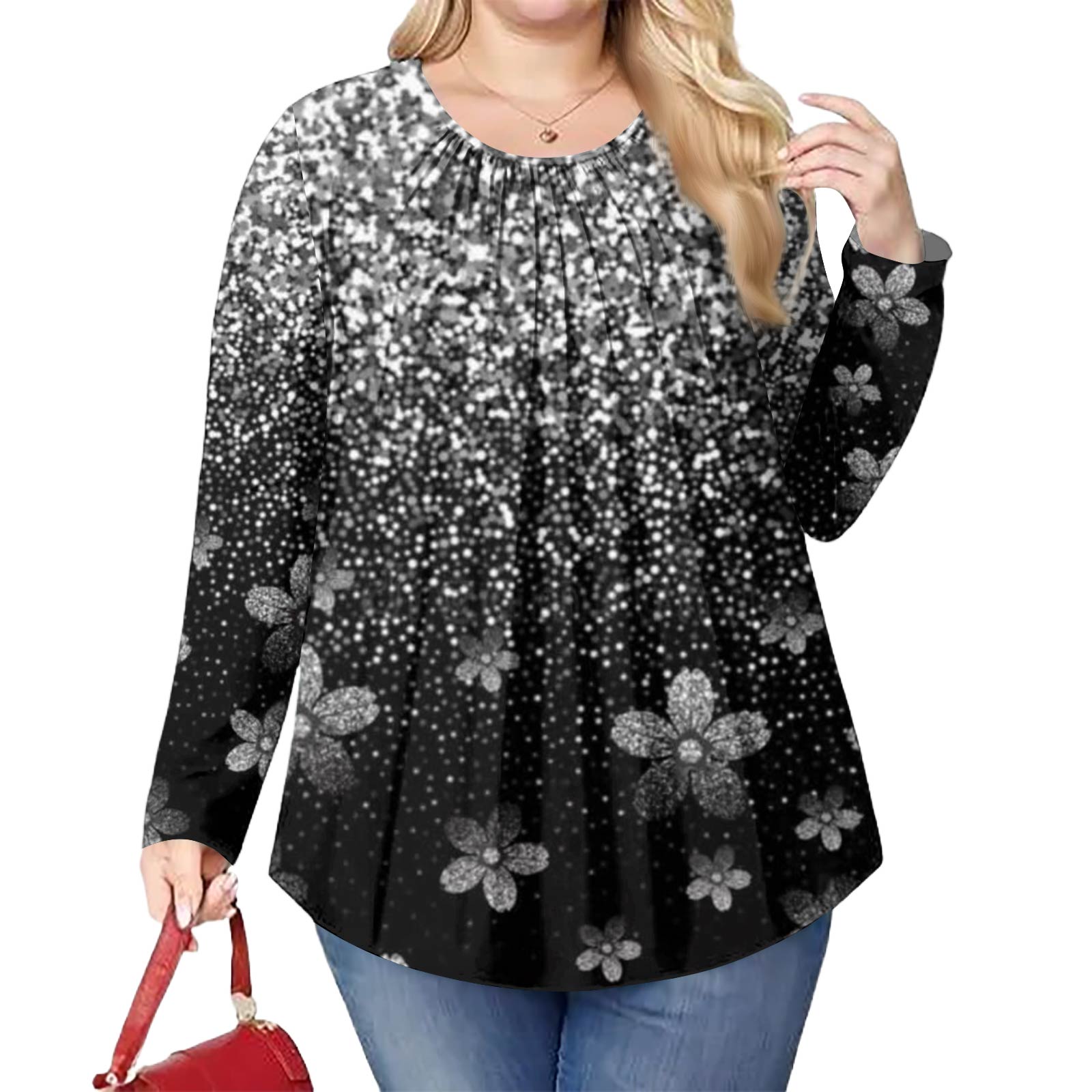 Women s Plus Size Fashion Printed Casual Pleated Round Neck Long Sleeve Top XXL
Women s Plus Size Fashion Printed Casual Pleated Round Neck Long Sleeve Top XXL