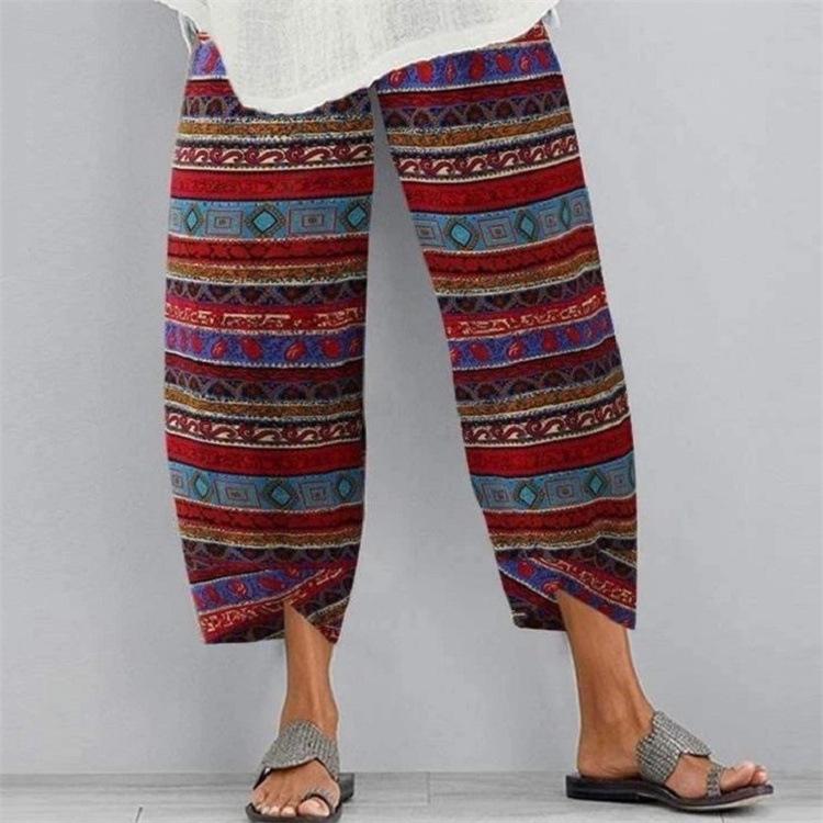 Women s Spring/Summer Cotton Linen Printed Loose Pants with Pockets M
Women s Spring/Summer Cotton Linen Printed Loose Pants with Pockets M