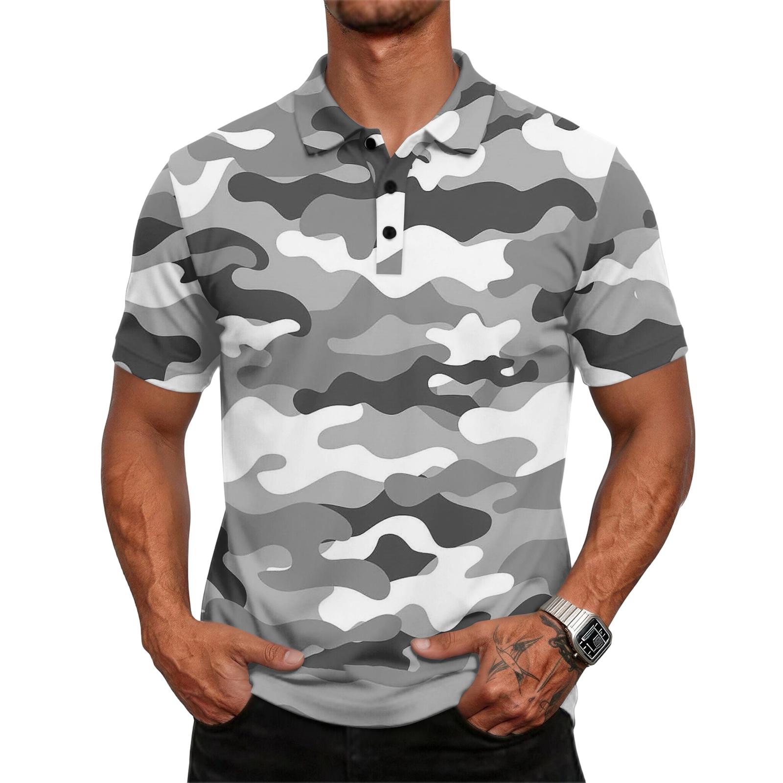Men’s Camouflage Print Short Sleeve Polo Shirt Casual Classic Fit Soft Cotton Comfortable Top XXL
Men’s Camouflage Print Short Sleeve Polo Shirt Casual Classic Fit Soft Cotton Comfortable Top XXL