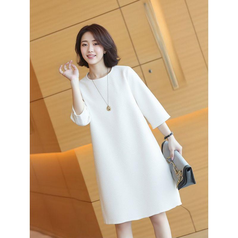 Plus-Size Women s Clothing, Elegant and Stylish, Round-Neck, Loose-Fitting, Tummy-Concealing, Mid-Length A-Line Dress with Exquisite Jacquard Fabric White M
Plus-Size Women s Clothing, Elegant and Stylish, Round-Neck, Loose-Fitting, Tummy-Concealing, Mid-Length A-Line Dress with Exquisite Jacquard Fabric White M