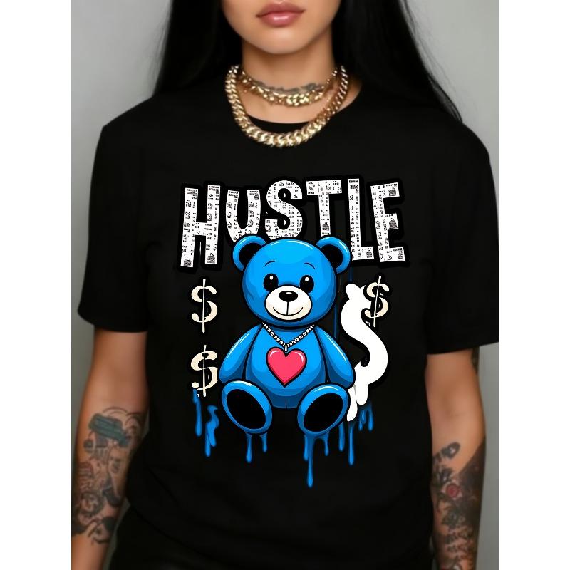 European Size Women s Short Sleeve T-Shirt -White T-Shirt with Bear Printed Design,Casual Round Neck ,All-Season Fashion Top,Gift for Valentine s Day 4XL
European Size Women s Short Sleeve T-Shirt -White T-Shirt with Bear Printed Design,Casual Round Neck ,All-Season Fashion Top,Gift for Valentine s Day 4XL