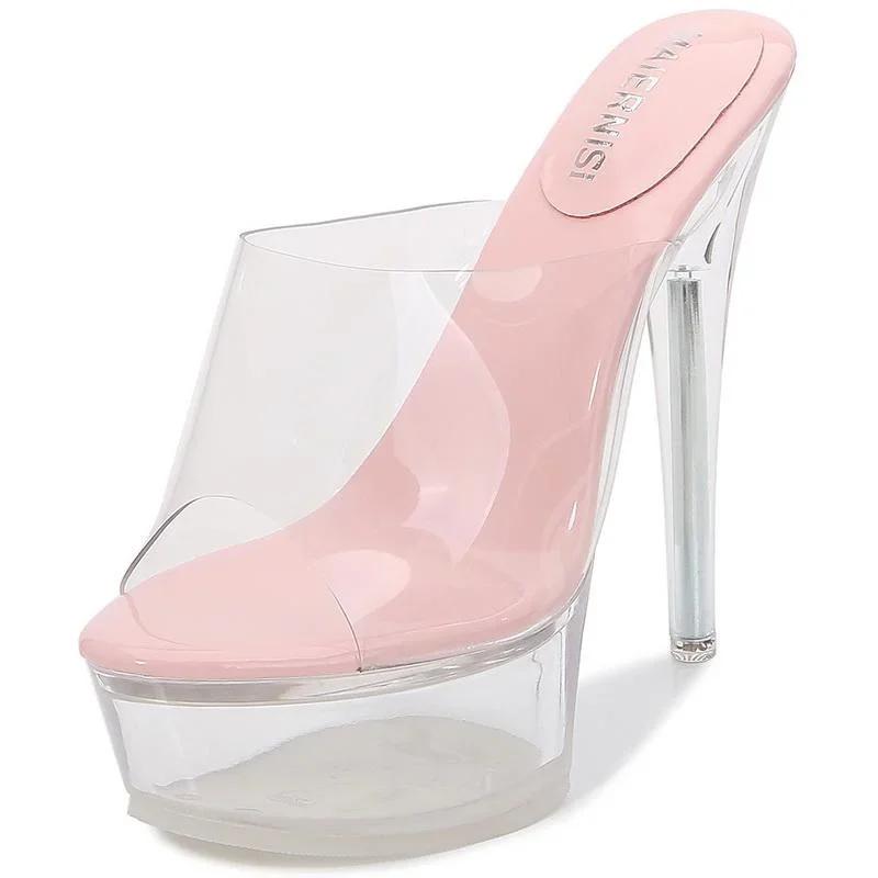 Women Crystal Transparent High Thin Heel Slide Sandals Antislip Waterproof Platform Slope Heel Sandals for Office Nightclub OL 43
Women Crystal Transparent High Thin Heel Slide Sandals Antislip Waterproof Platform Slope Heel Sandals for Office Nightclub OL 43