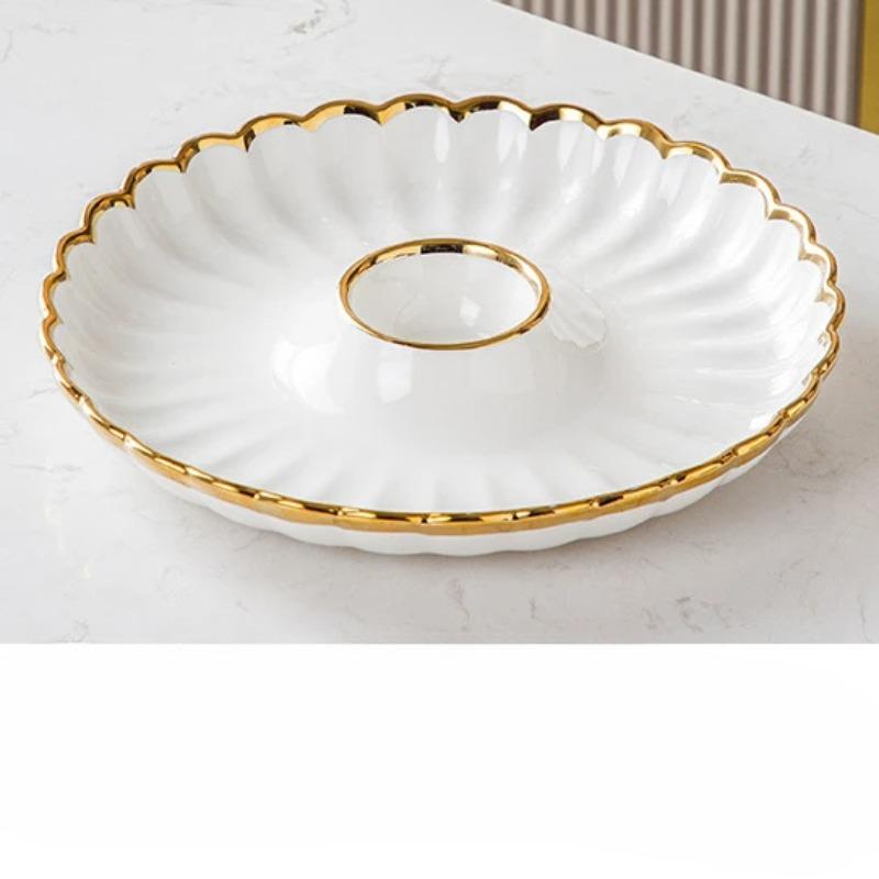 Круглая тарелка для закусок с соусницей, керамическая тарелка для пельменей, фарфор Пномпень, столовая посуда, блюдо для салата, суши, кухонные принадлежности для дома
Круглая тарелка для закусок с соусницей, керамическая тарелка для пельменей, фарфор Пномпень, столовая посуда, блюдо для салата, суши, кухонные принадлежности для дома