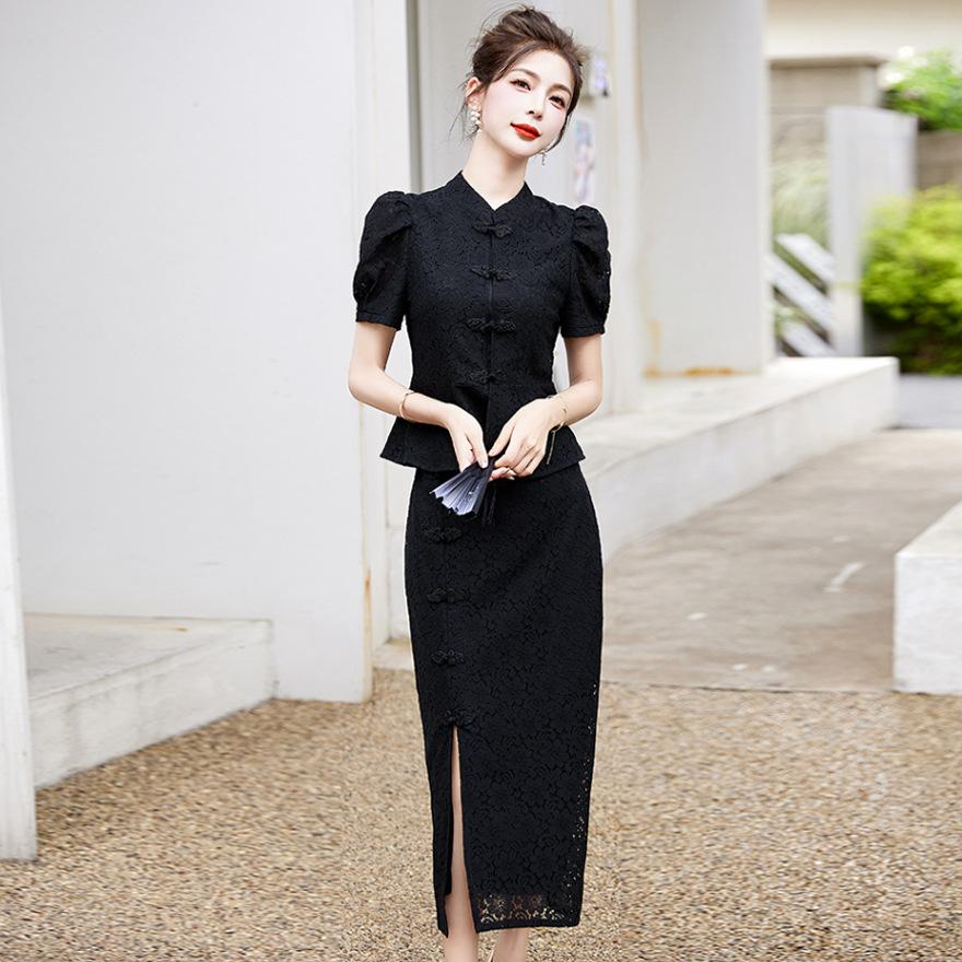 Легкое улучшенное платье ципао женское летнее новое популярное красивое платье-костюм XXL чёрный
Легкое улучшенное платье ципао женское летнее новое популярное красивое платье-костюм XXL чёрный