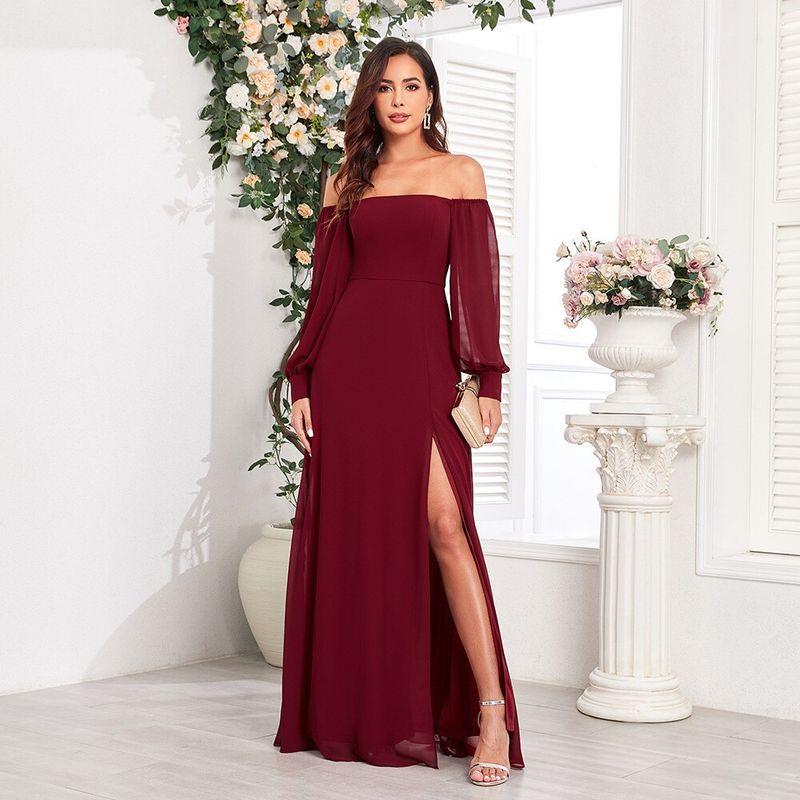 Foreign Trade Formal Long Dress Summer Chiffon Dress Plus Size Dress Long Maix Burgundy S
Foreign Trade Formal Long Dress Summer Chiffon Dress Plus Size Dress Long Maix Burgundy S
