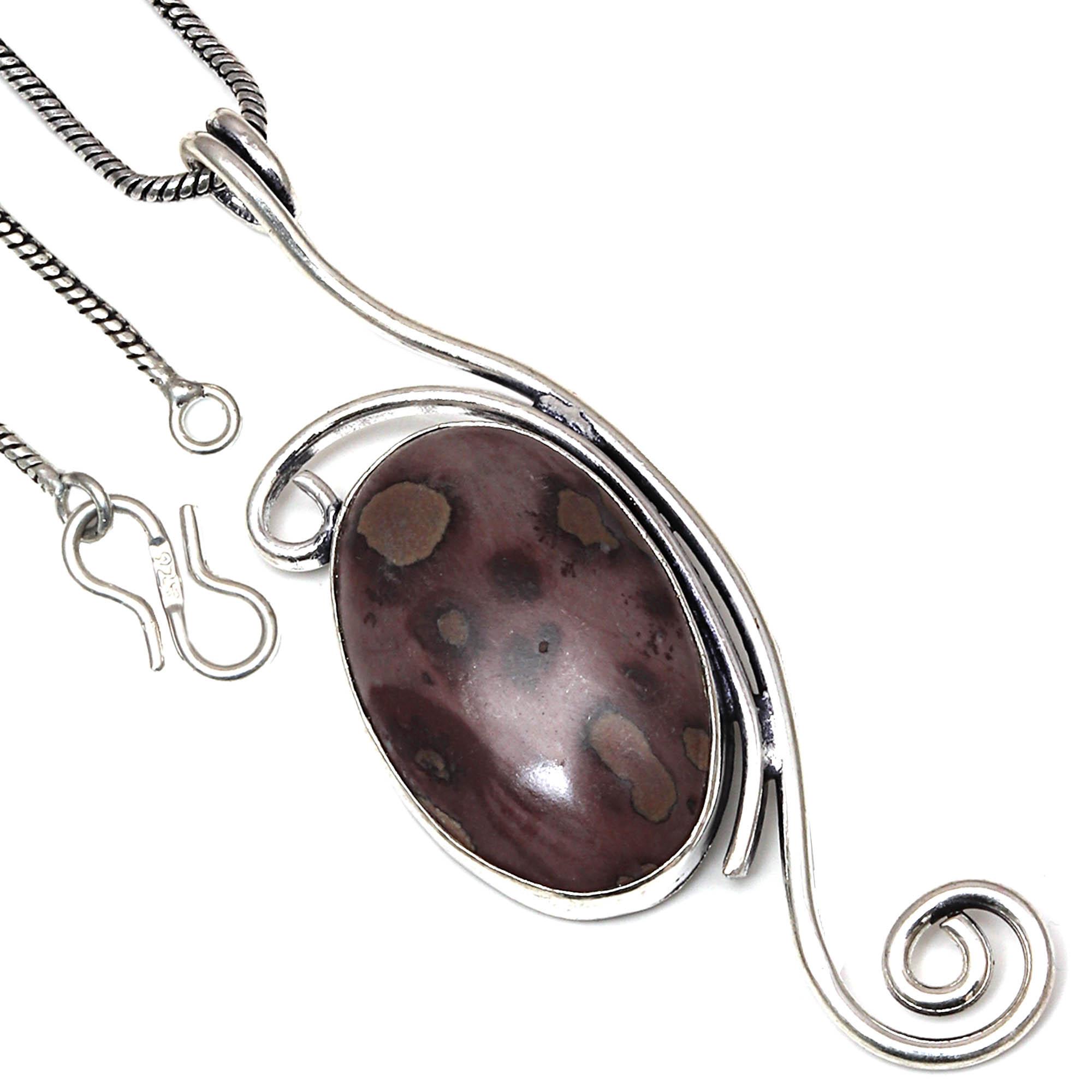 Pendant Leopard Skin Jasper Gemstone Valentine Day Ethnic Silver Jewelry 2 2.75 in різнокольоровий
Pendant Leopard Skin Jasper Gemstone Valentine Day Ethnic Silver Jewelry 2 2.75 in різнокольоровий