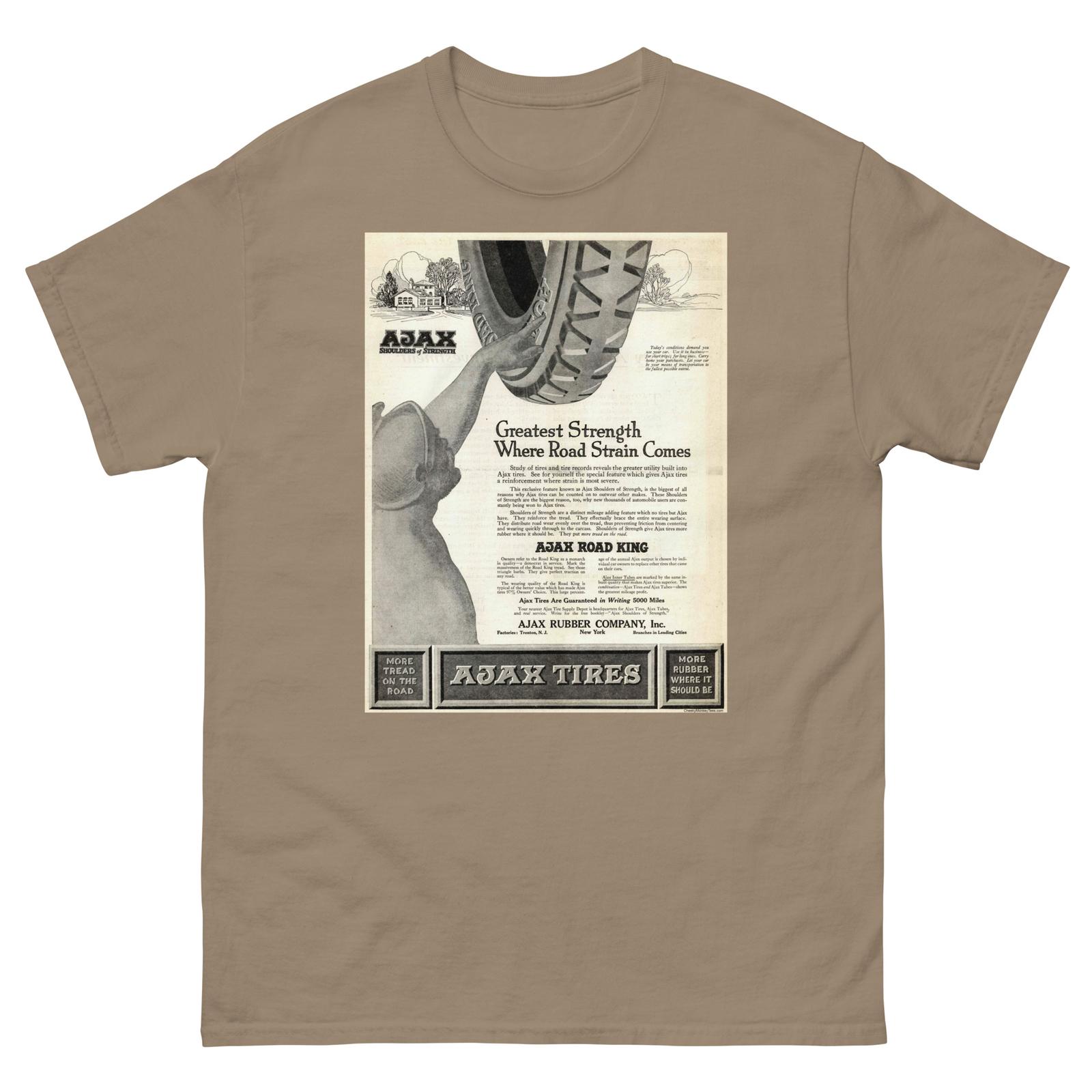 Vintage Magazine Advertisement 1918 Ajax Tires T-Shirt Mens Womens Tees Top 4XL
Vintage Magazine Advertisement 1918 Ajax Tires T-Shirt Mens Womens Tees Top 4XL