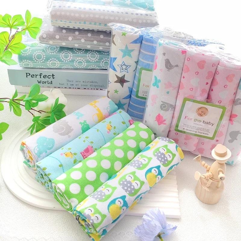 4pcs/pack 100% Cotton Receiving Baby Blanket Newborn 76x76cm Baby Bedsheet Supersoft Flannel Diapers New Born Blanket Swaddle 6 style
4pcs/pack 100% Cotton Receiving Baby Blanket Newborn 76x76cm Baby Bedsheet Supersoft Flannel Diapers New Born Blanket Swaddle 6 style