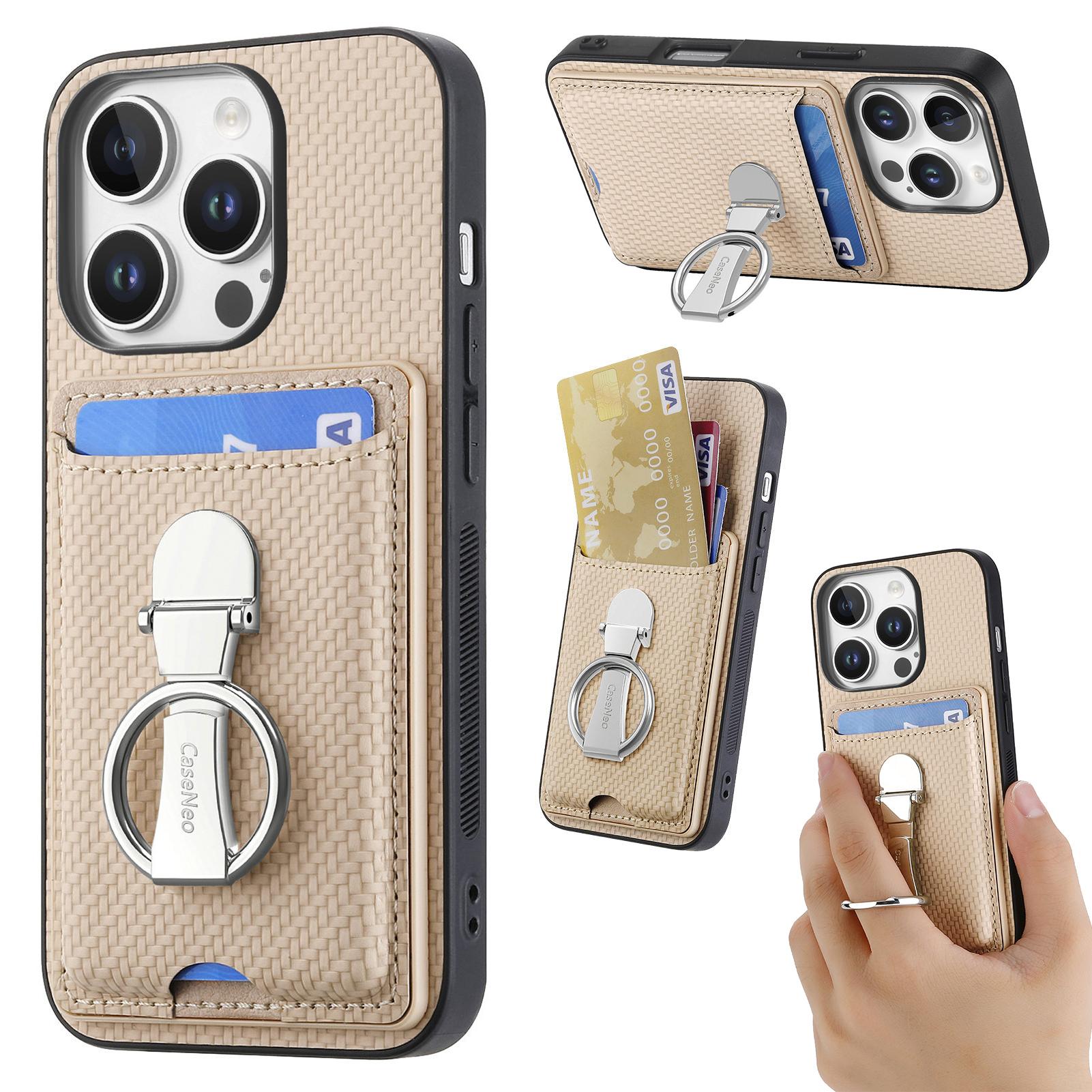 C1-9 For iPhone 16 Pro Case Kickstand Leather Card Slots Back Cover Carbon Fiber Texture Khaki
C1-9 For iPhone 16 Pro Case Kickstand Leather Card Slots Back Cover Carbon Fiber Texture Khaki