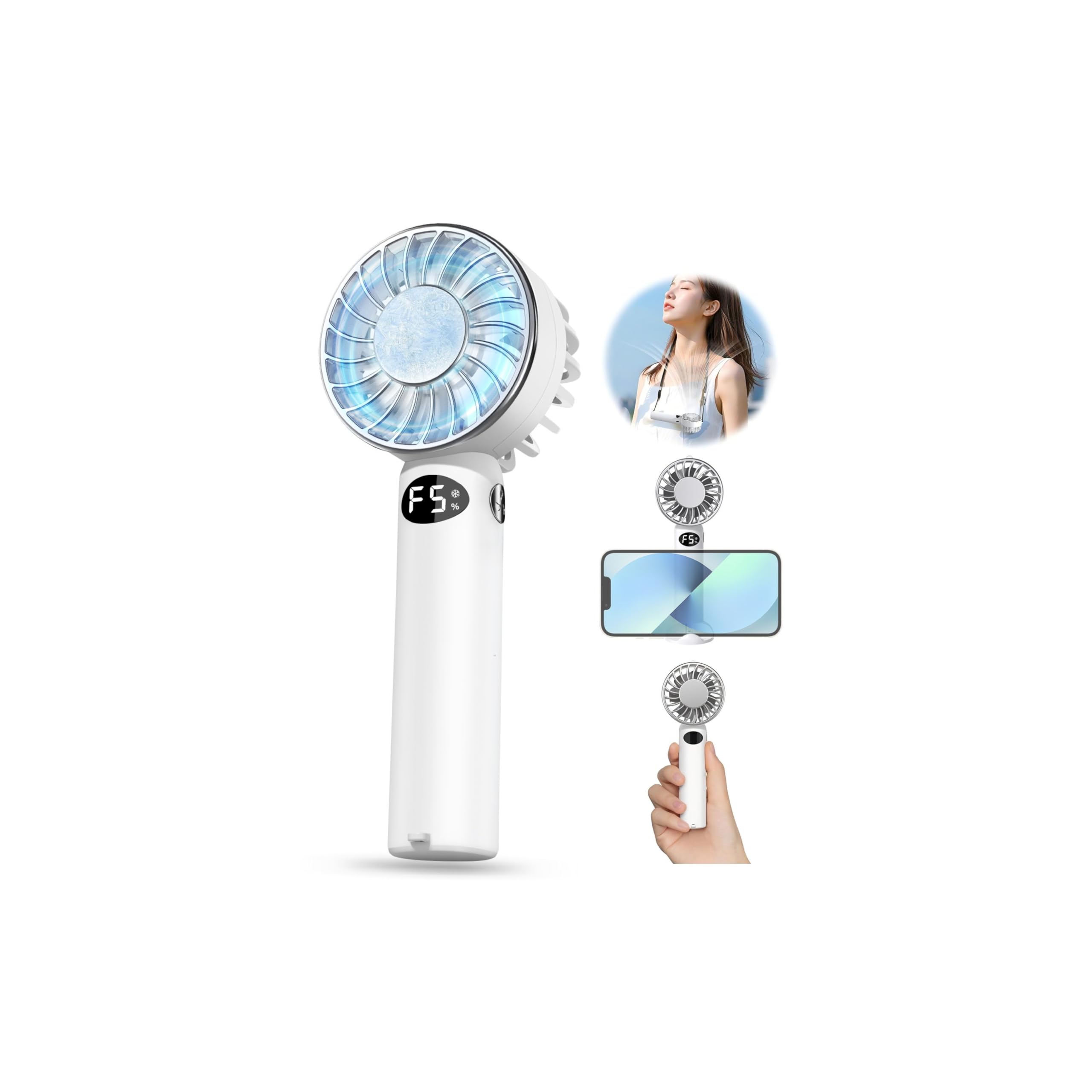 Handheld Portable Fan Instant 2025 Innovative with Cooling Neck USB Tabletop Mini LED Heatstroke Perfect for Fireworks and More [12 Blades, -16°C білий
Handheld Portable Fan Instant 2025 Innovative with Cooling Neck USB Tabletop Mini LED Heatstroke Perfect for Fireworks and More [12 Blades, -16°C білий