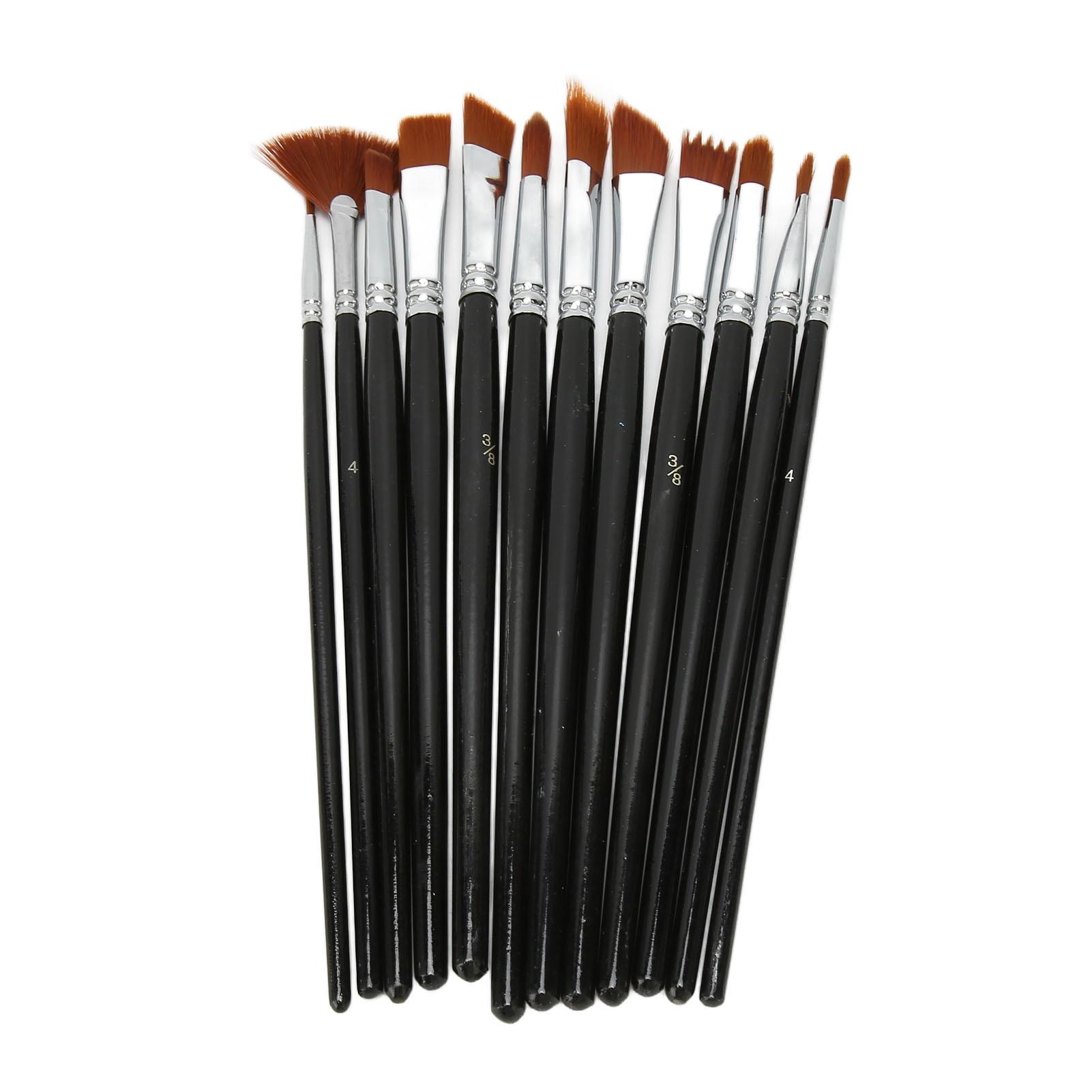 12PCS Paint Brush Set Nylon Hair Flat Tip Round Tip Artist Painting Brushes for Acrylic Oil
12PCS Paint Brush Set Nylon Hair Flat Tip Round Tip Artist Painting Brushes for Acrylic Oil