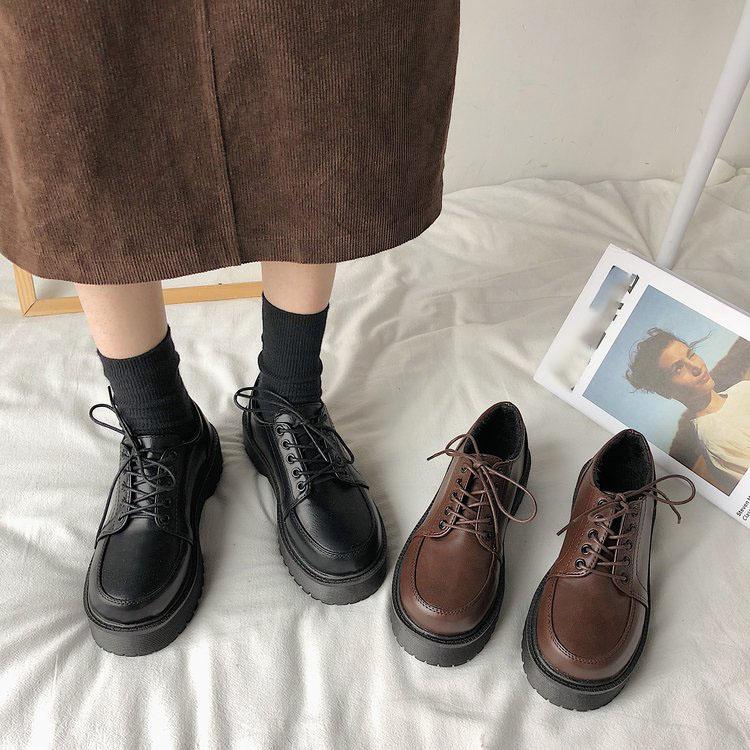 Spring Women Oxford Heels Shoes Casual Platform Black Shoes Lace Up Leather Shoes Sewing PU Round Toe Solid Color Footwear 35 чорний
Spring Women Oxford Heels Shoes Casual Platform Black Shoes Lace Up Leather Shoes Sewing PU Round Toe Solid Color Footwear 35 чорний