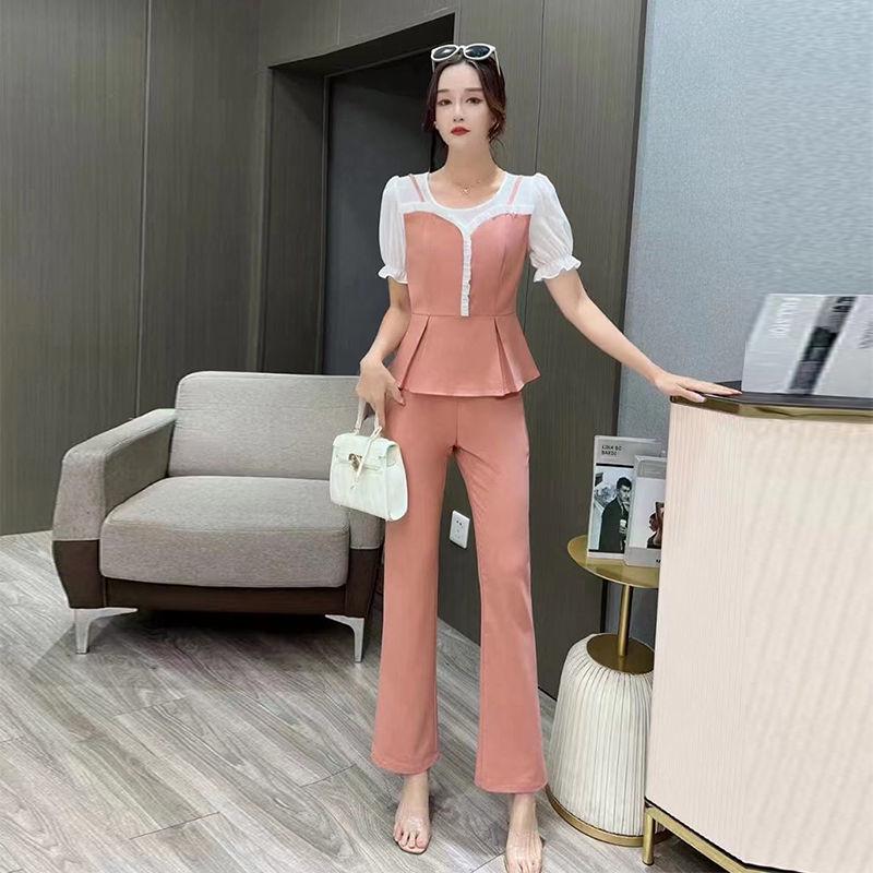 Chiffon Summer Two-Piece Suit: Short-Sleeve Top & Wide-Leg Pants for Women M (recommended for up to 100 jin)
Chiffon Summer Two-Piece Suit: Short-Sleeve Top & Wide-Leg Pants for Women M (recommended for up to 100 jin)