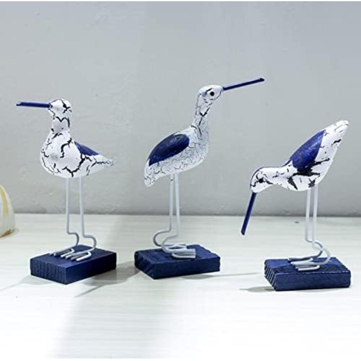 Coastal Ocean Seagull Wooden Figurine Nautical Decorations Ornaments,3PCS синий/белый
Coastal Ocean Seagull Wooden Figurine Nautical Decorations Ornaments,3PCS синий/белый