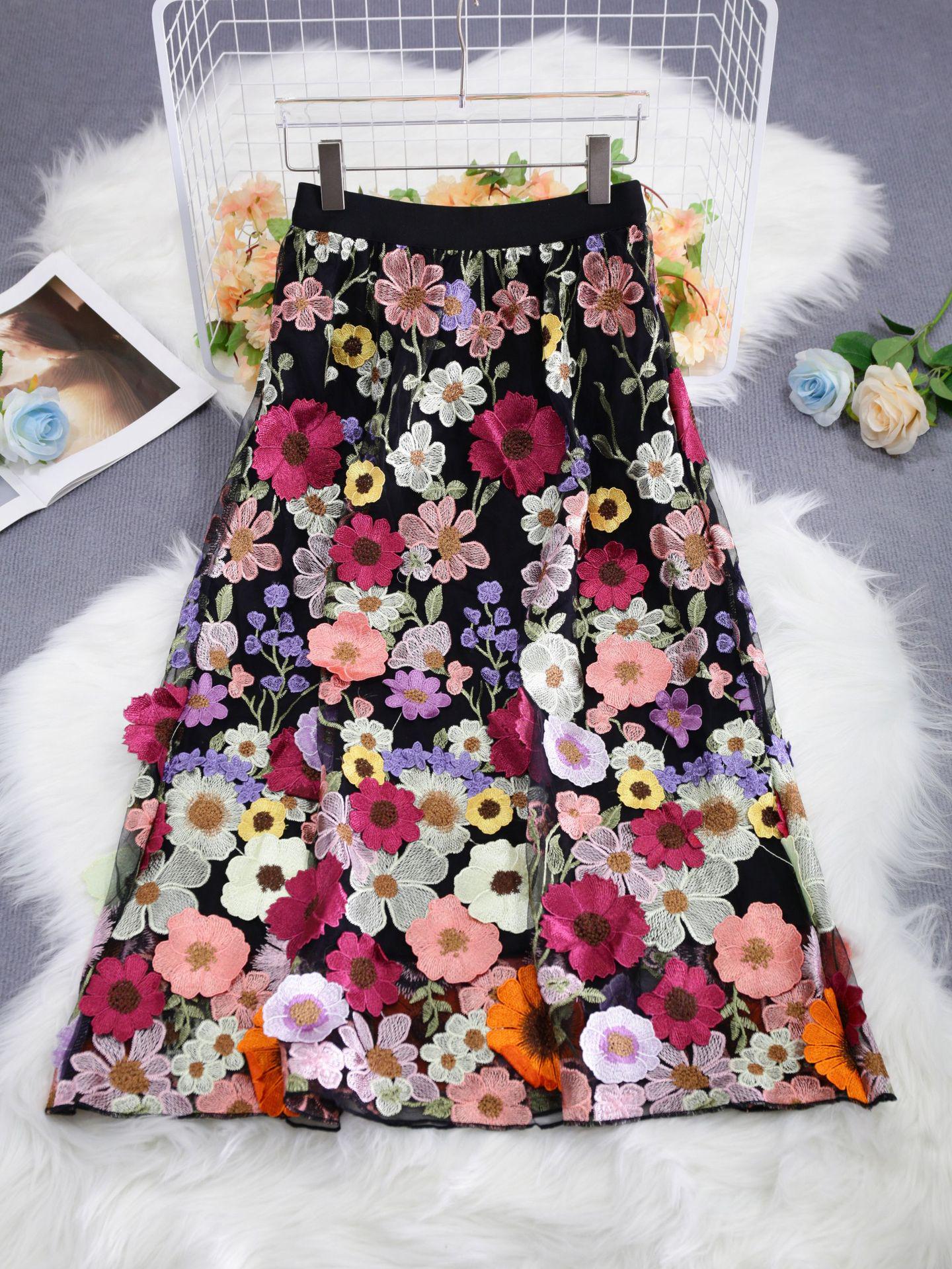 Embroidery 3D Floral A-Line Skirt | European & American Fashion One Size чорний
Embroidery 3D Floral A-Line Skirt | European & American Fashion One Size чорний
