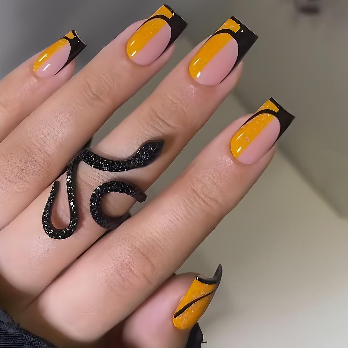 Yellow-Pink Color Block Medium-Long Wearable False Nails - Removable Ins Style Nail Art
Yellow-Pink Color Block Medium-Long Wearable False Nails - Removable Ins Style Nail Art