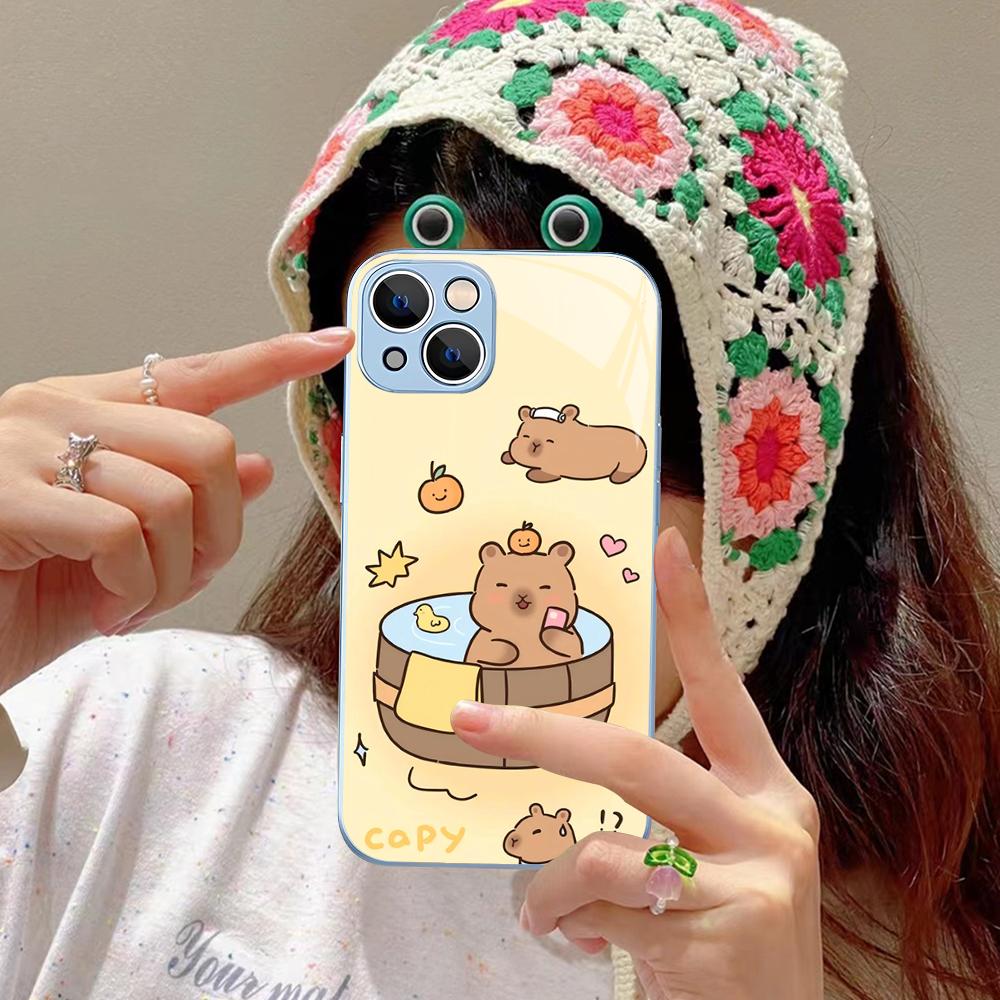 Cartoon Capybara Phone Case Tempered Glass For iphone 14 13 12 11 Pro Mini XS MAX 14Plus X XS XR Fundas iphone 11 pro
Cartoon Capybara Phone Case Tempered Glass For iphone 14 13 12 11 Pro Mini XS MAX 14Plus X XS XR Fundas iphone 11 pro