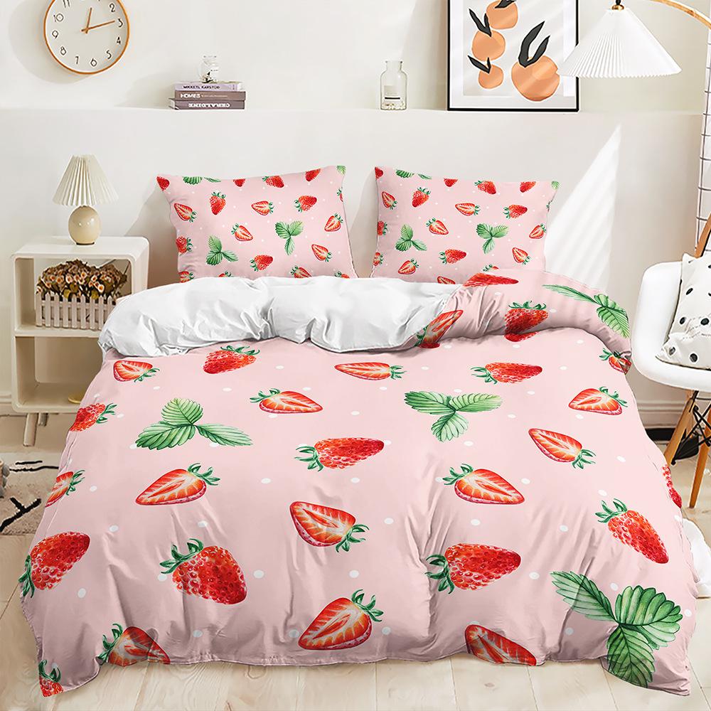 Three-Piece Fruit Dessert Quilt Set Two-Piece Bed Digital Printing Kit 135 * 200 (two-piece set) 90g
Three-Piece Fruit Dessert Quilt Set Two-Piece Bed Digital Printing Kit 135 * 200 (two-piece set) 90g