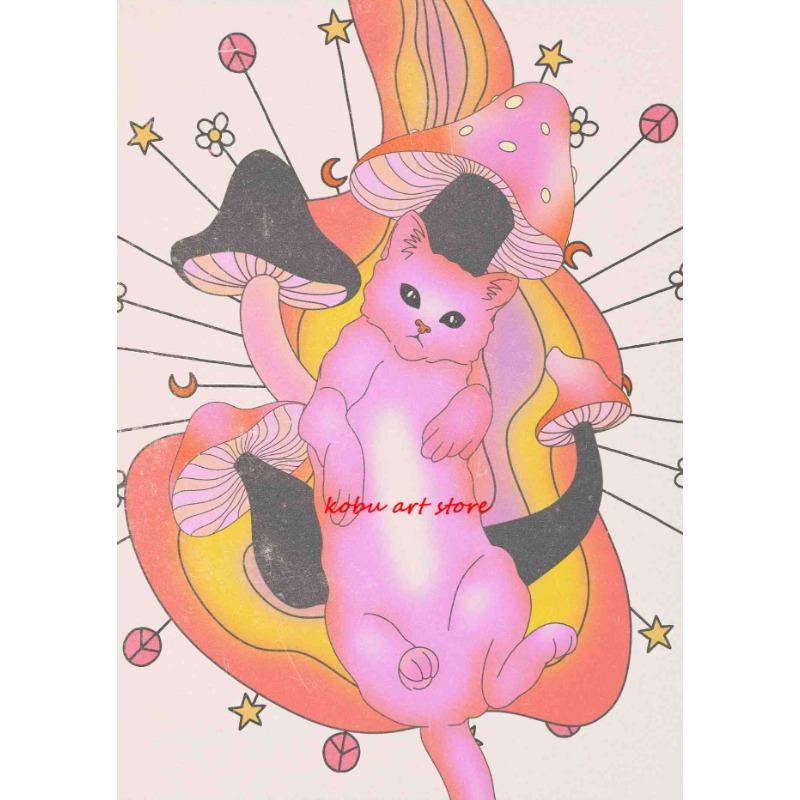 Постеры и принты с психоделическими кошками в стиле ретро 70-х, красочная картина на холсте, настенное искусство, картина для гостиной, украшение дома 21cm×30cm NoFrame
Постеры и принты с психоделическими кошками в стиле ретро 70-х, красочная картина на холсте, настенное искусство, картина для гостиной, украшение дома 21cm×30cm NoFrame