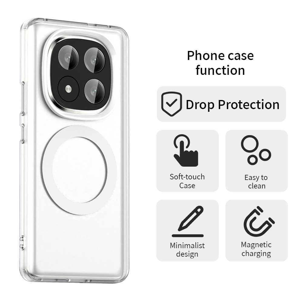 For Xiaomi Redmi Note 14 Pro+ 5G Case Compatible with MagSafe PC+TPU+PET Anti-Drop Phone Cover Purple
For Xiaomi Redmi Note 14 Pro+ 5G Case Compatible with MagSafe PC+TPU+PET Anti-Drop Phone Cover Purple
