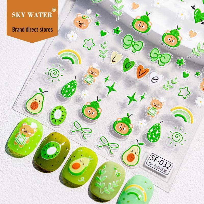 Blue Cartoon Bear and Avocado Star Nail Stickers - Childlike Rainbow Bow Decorations
Blue Cartoon Bear and Avocado Star Nail Stickers - Childlike Rainbow Bow Decorations