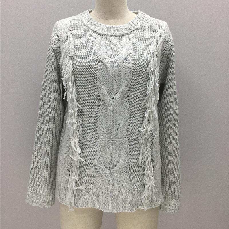 IHUASU Женский свитер осенне-зимний однотонный свитер с кисточками и круглым вырезом, длинный рукав, вязаный свитер большого размера XL светло-серый
IHUASU Женский свитер осенне-зимний однотонный свитер с кисточками и круглым вырезом, длинный рукав, вязаный свитер большого размера XL светло-серый