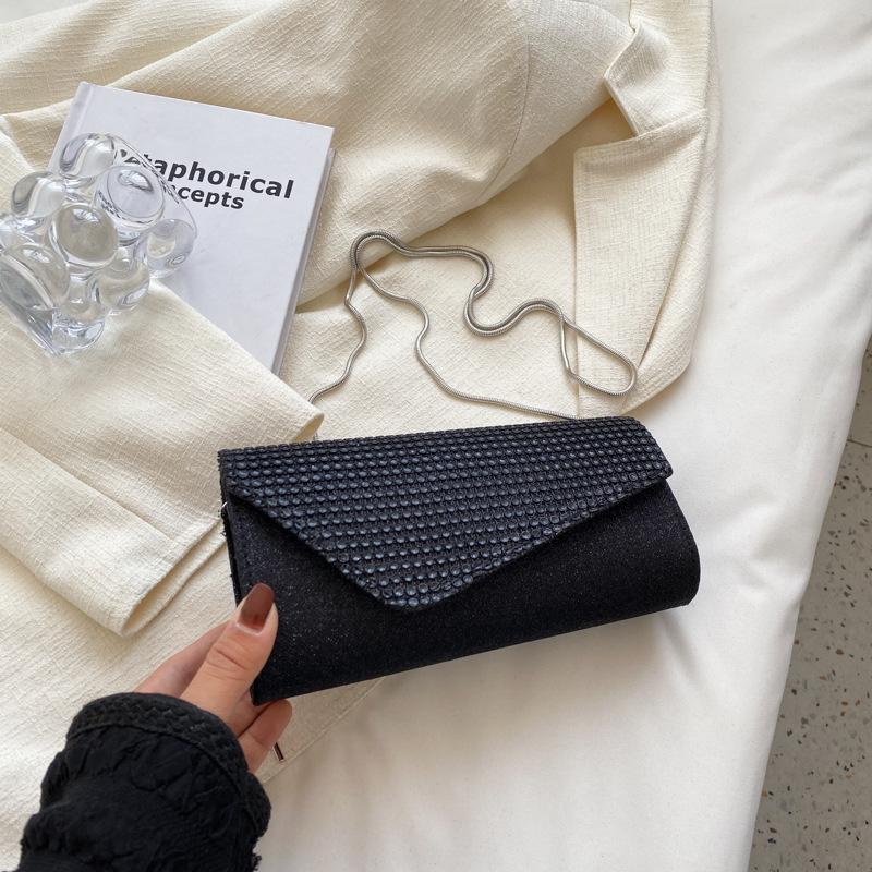 Новый клатч со стразами, женская сумка, маленькая сумка, банкетная сумка, клатч для вечеринки, сумка для ужина с бриллиантами, на одно плечо, через плечо чёрный
