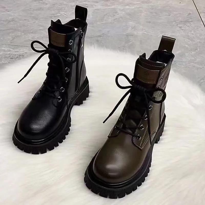 Botines Platform Women Boot New Winter Fashion Ankle Boot Plush Short Boot Versatile Leather Boot British Women Shoe botas Mujer 35
Botines Platform Women Boot New Winter Fashion Ankle Boot Plush Short Boot Versatile Leather Boot British Women Shoe botas Mujer 35