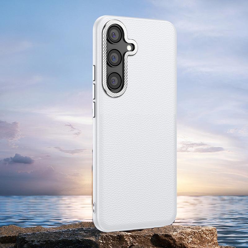 For Samsung Galaxy S24 Phone Case Shockproof PU Leather+TPU Back Cover with Metal Lens Frame White
For Samsung Galaxy S24 Phone Case Shockproof PU Leather+TPU Back Cover with Metal Lens Frame White