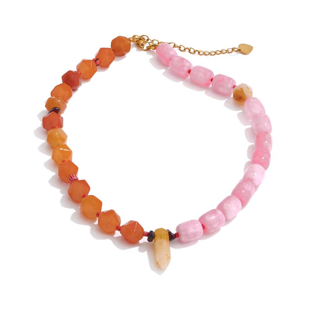 Yhpup Natural Stone Handmade Jewelry Necklace Women Spring Summer Ice-cold Beads Fashion Waterproof Accessories Gift
Yhpup Natural Stone Handmade Jewelry Necklace Women Spring Summer Ice-cold Beads Fashion Waterproof Accessories Gift