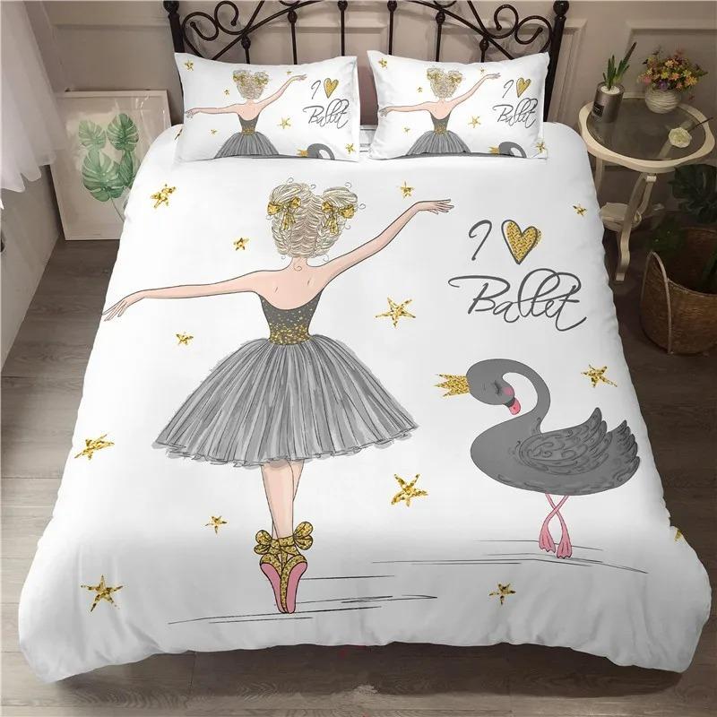 Ballet Dancing Girl Duvet Cover Set Cartoon Ballerinas Girl Bedding Set For Kids Teens Microfiber Double Queen King Quilt Cover 135x200cm
Ballet Dancing Girl Duvet Cover Set Cartoon Ballerinas Girl Bedding Set For Kids Teens Microfiber Double Queen King Quilt Cover 135x200cm