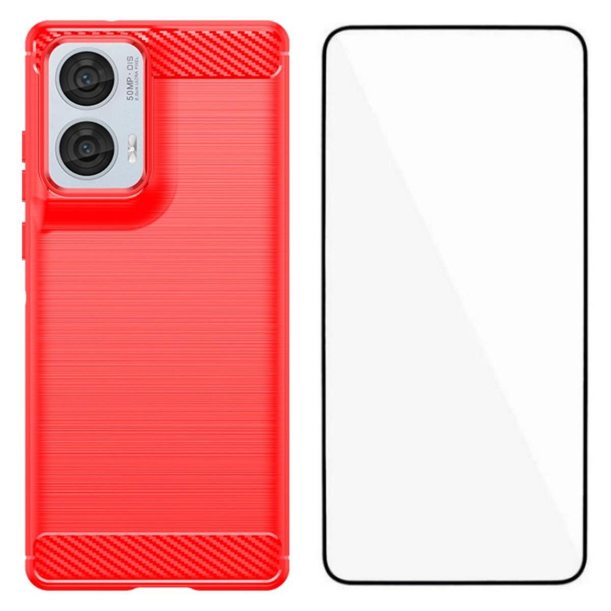 For Motorola Moto G85 5G Case with Screen Film WANLONFENG LS Series Big Lens Hole Brushed Texture TPU Phone Cover Red
For Motorola Moto G85 5G Case with Screen Film WANLONFENG LS Series Big Lens Hole Brushed Texture TPU Phone Cover Red