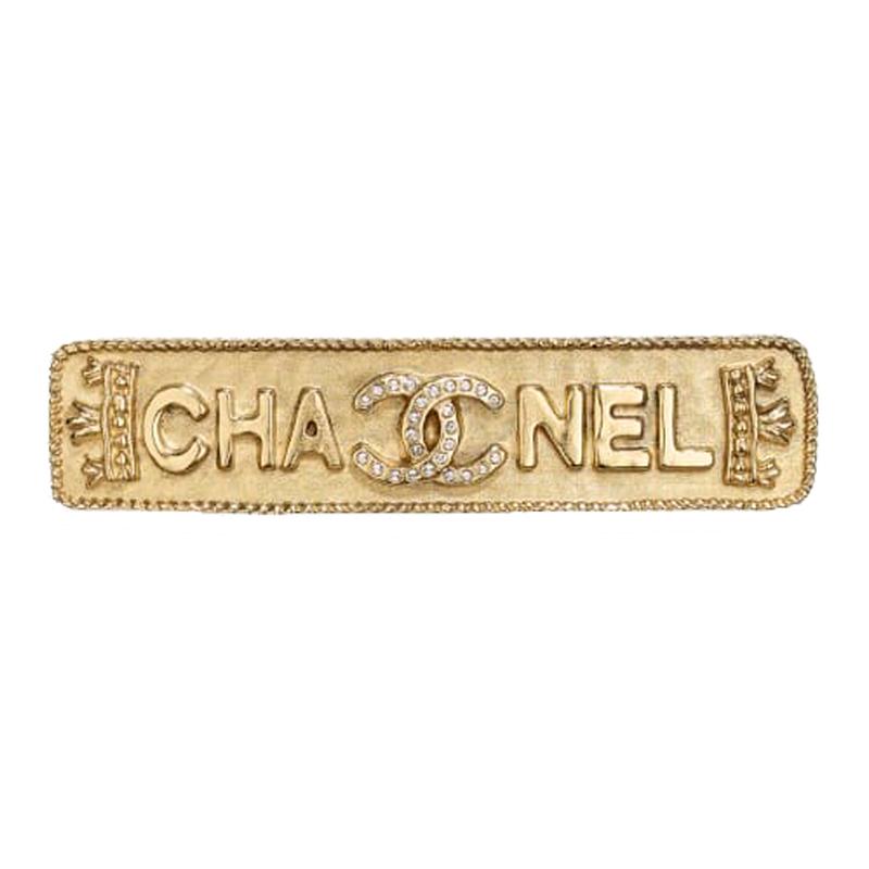 CHANEL metallic LOGO metal/rhinestone hair clip women s style золотий
CHANEL metallic LOGO metal/rhinestone hair clip women s style золотий